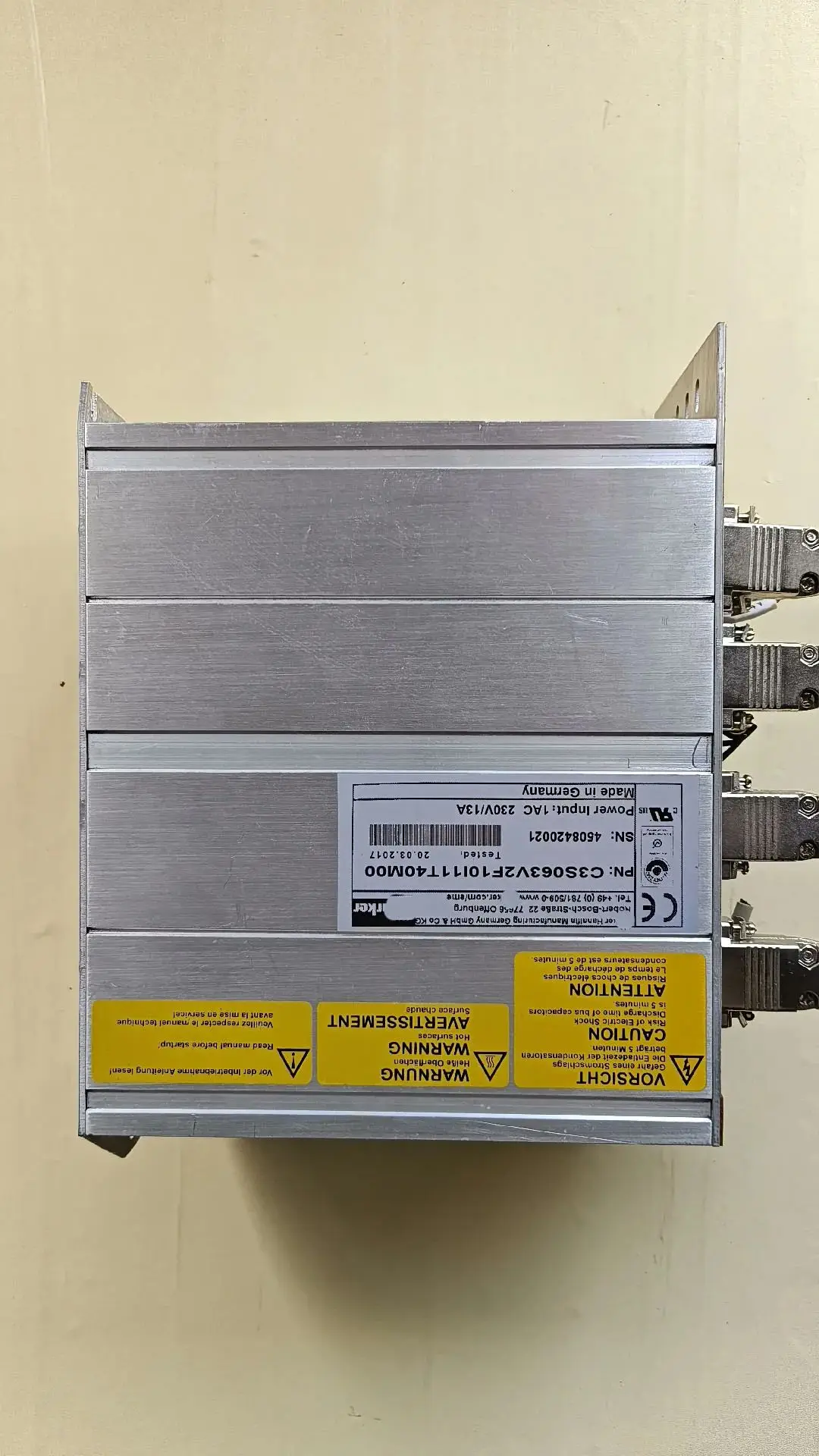 C3S063V2F10I20T40M00 Compax3 محرك سيرفو لباركر