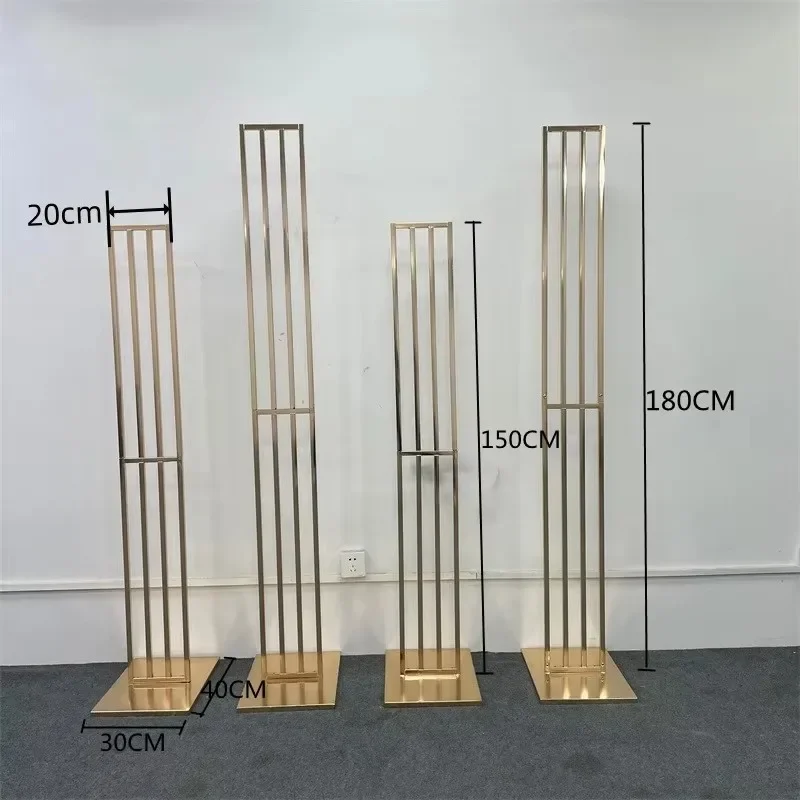 4 PCS Advertising Banner Rack Wedding Backdrop Balloon Stand Background Metal Outdoor Flower Arch Shelf Frame Party Decoration