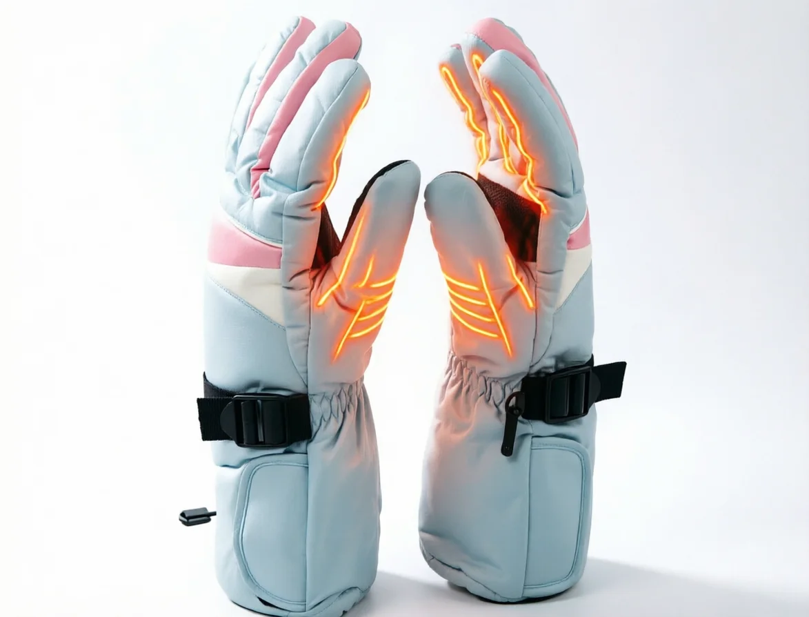 Heated Ski Gloves Battery Waterproof - ถุงมือสกีแบบมีระบบทำความร้อน ใช้ได้ทั้งชายและหญิง กันน้ำ ใช้พลังงานจากแบตเตอรี่ รองรับการใช้งานหน้าจอสัมผัส เป็นมิตรต่อสิ่งแวดล้อม
