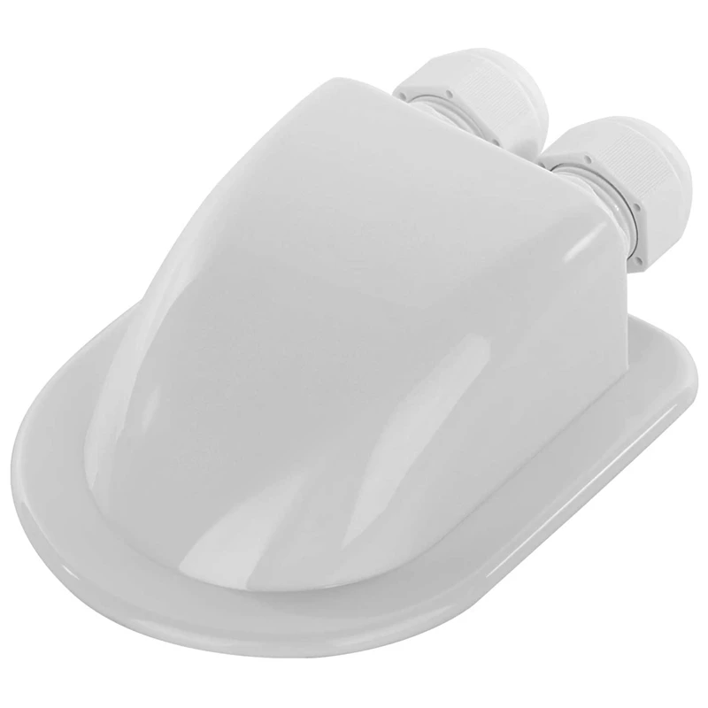 Paquete de 2 glándulas de entrada de cable solar impermeables IP68, carcasa de entrada de cable doble resistente a la intemperie para paneles solares de RV