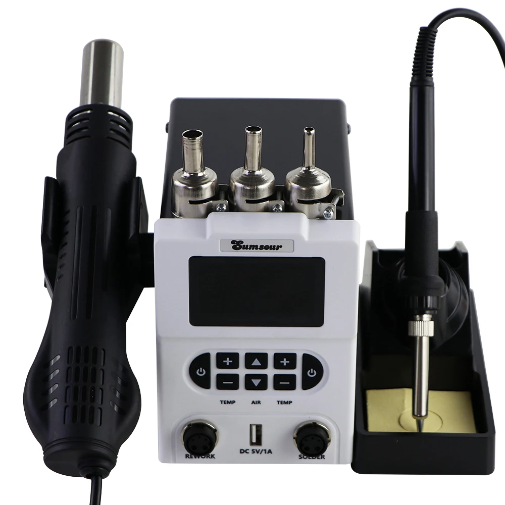 Digital display Solder Station Control Temperature Soldering Iron Hot Air Gun BGA SMD Rework Welding Desoldering Repair Tools