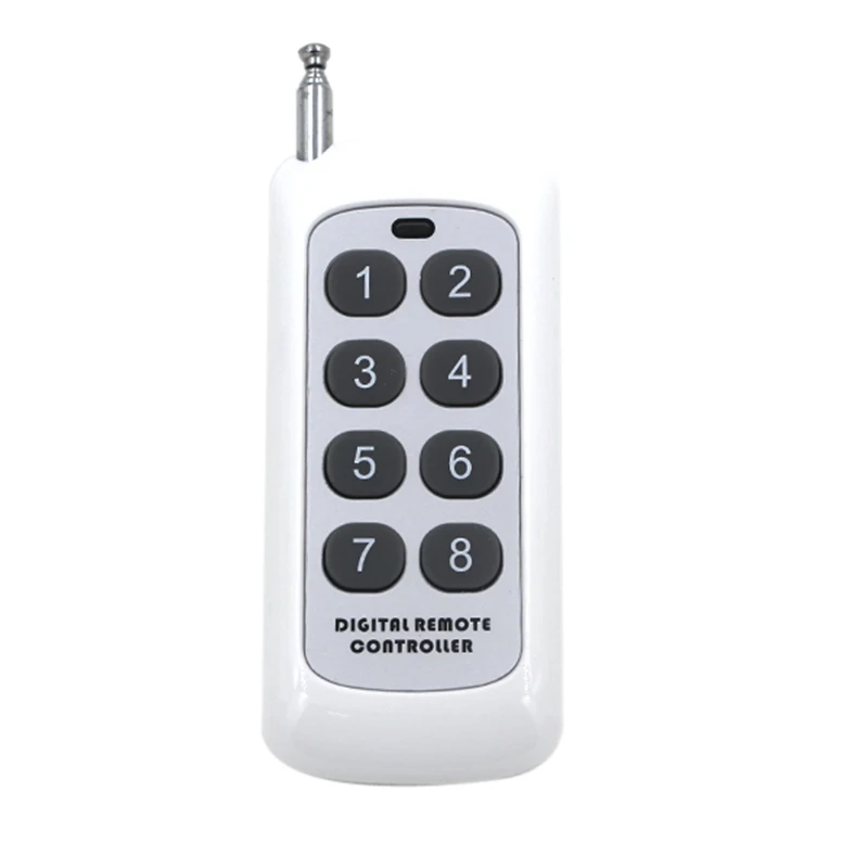 433MHz 8CH 12CH 6CH Wireless Remote Control Transmitter 6/8/12 Buttons 1527 Learning Code