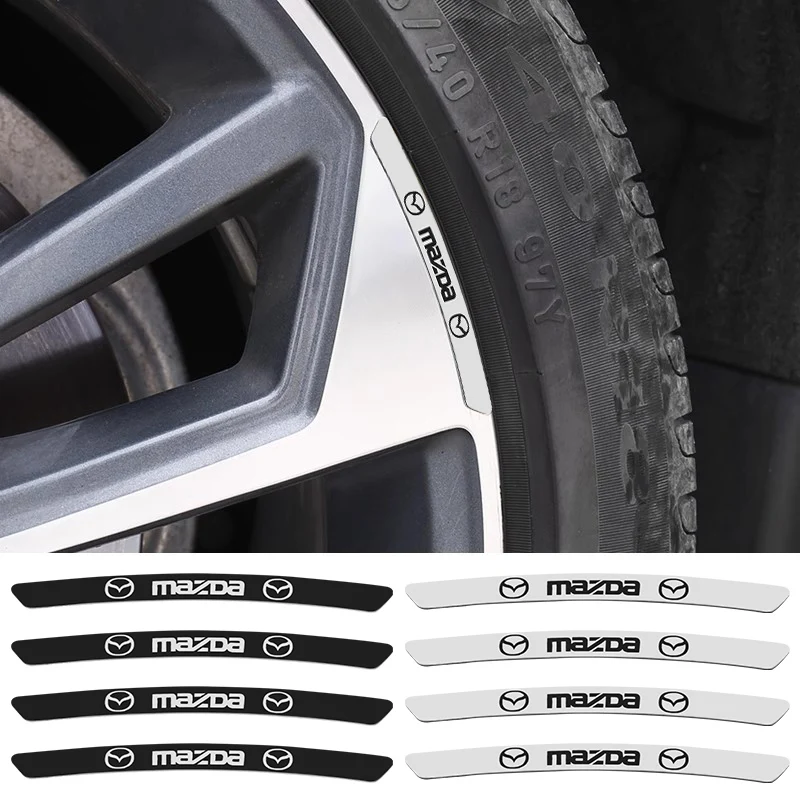 4pcs Aluminum Car Racing Wheel Hub Stickers Wheel Rims Decorate Decals For Mazda DJ BL GJ MX3 2008 2014 2006 ER Axela BT50 MPE 2