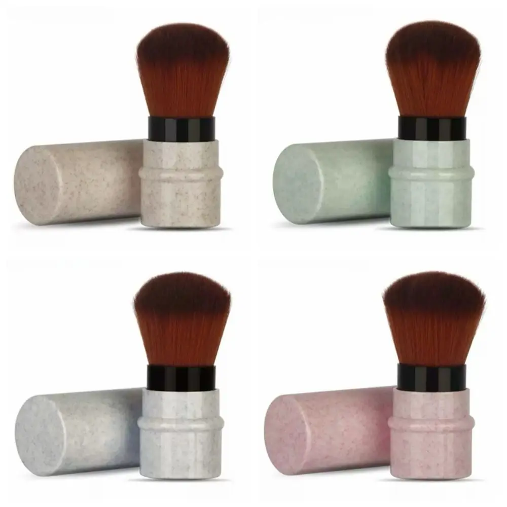 New Retractable Makeup Brush Portable Multi-Functional Powder Blush Brush with Cover Single Blush Brush Outdoor Travel