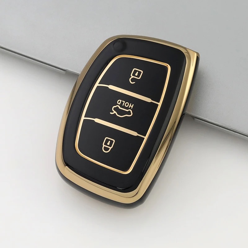3 Buttons Smart TPU Car Key Case Cover for Hyundai Creta Ix35 Ix45 I10 I30 I40 Tucson Santa Fe Rena Sonata Elantra Accessories