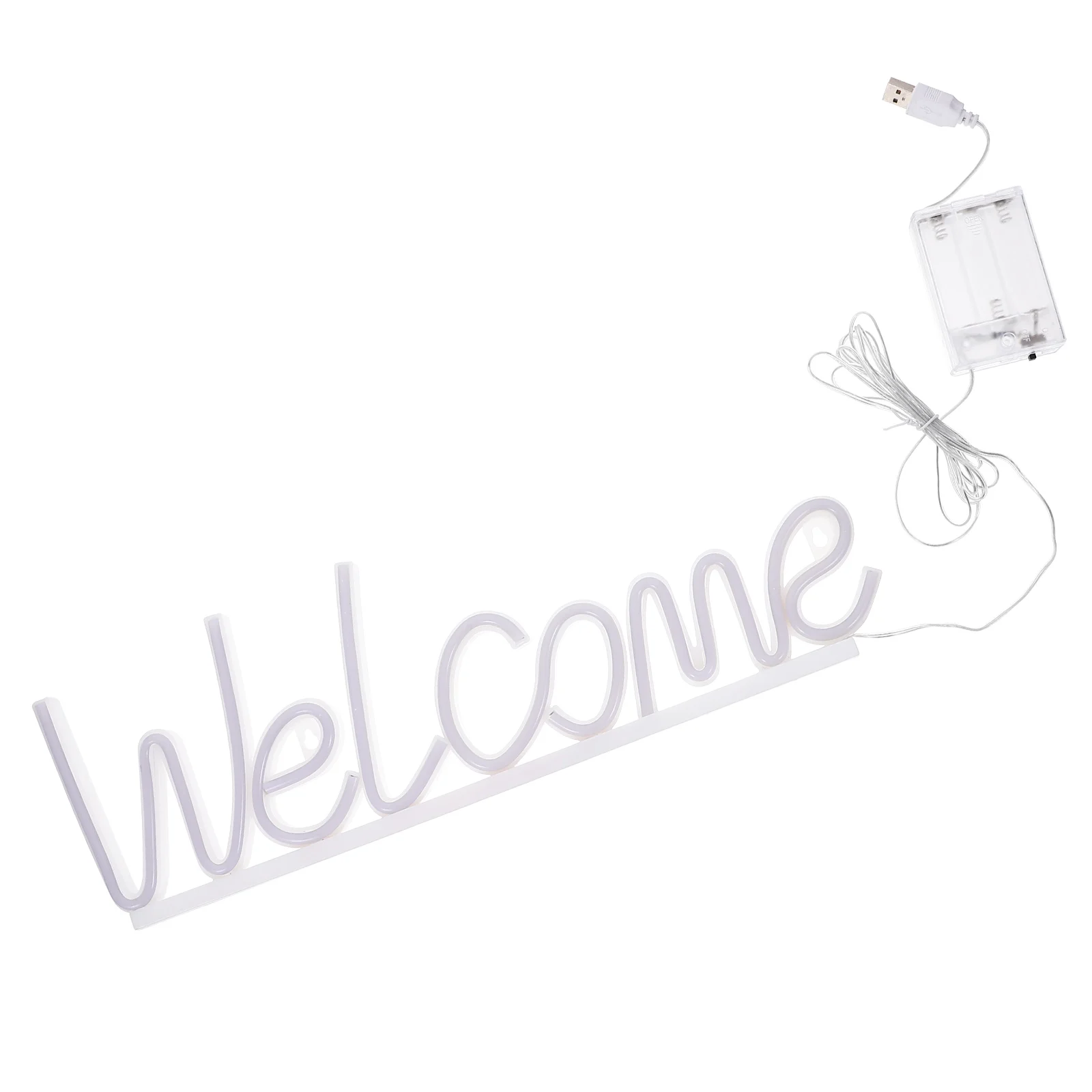 Luz LED con letras, letrero de neón de bienvenida, decoración de Bar, atmósfera, fiesta de Navidad, lámpara de pared para el hogar, luces nocturnas pequeñas, letreros Led