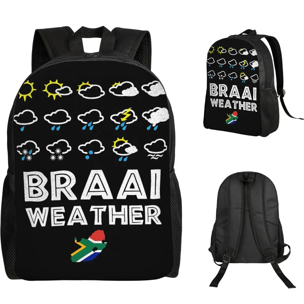 

Braai Weather, студенческий рюкзак в стиле Южной Африки, школьная сумка, походный дорожный рюкзак для мальчиков и девочек, модная сумка для книг, сумки на плечо
