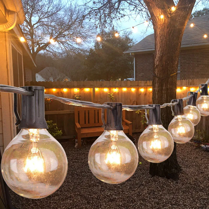 

Outdoor String Lights G40 Globe Patio Lights with for Party Decor Bistro Garden Backyard Porch Balcony