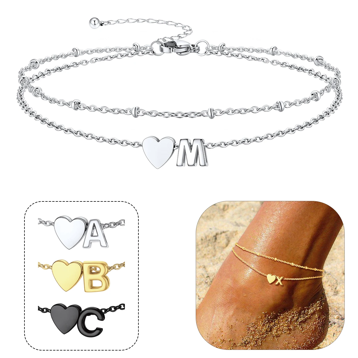 U7 Heart Charm With…