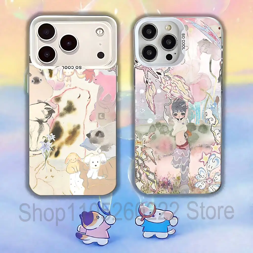 

A-Aya T-Takano art Phone Case For iPhone 17,16,15,14,13,12,11,Pro,Max,Plus,SE,Air,Mini Anti Fall White Bumper