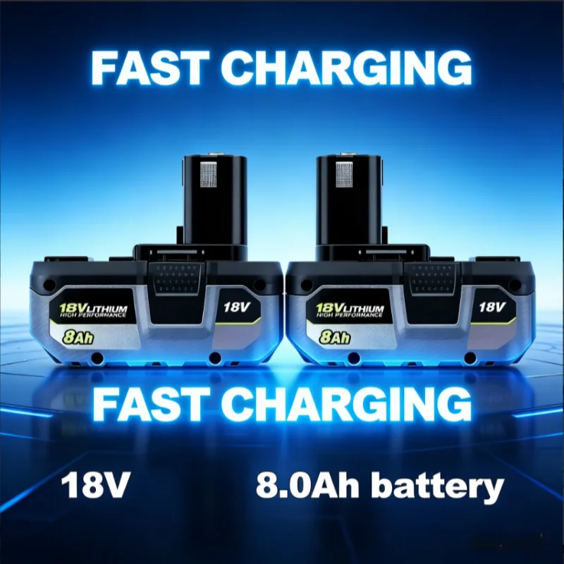 

Rechargeable 18V Li-ion Battery for RYOBI 2026 New Version, No Memory Effect, Compatible with P104 P107 P108 P109 RB18L20