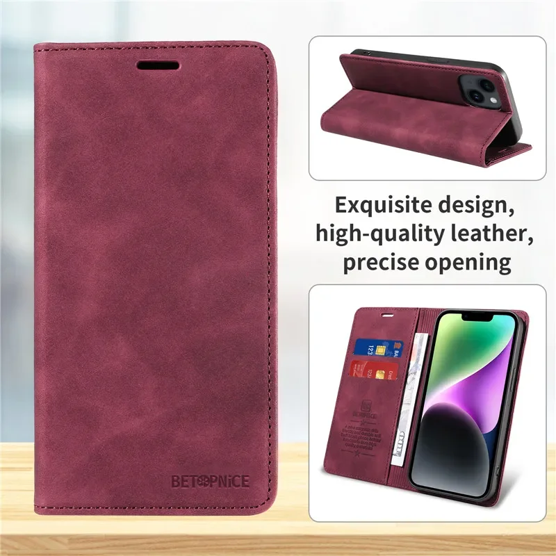 Anti-thef Phone Case For Huawei Honor 200 Pro 90 Smart 70 50 Honor90 Honor200 Lite Wallet Flip Card Holder Coque Leather Cover