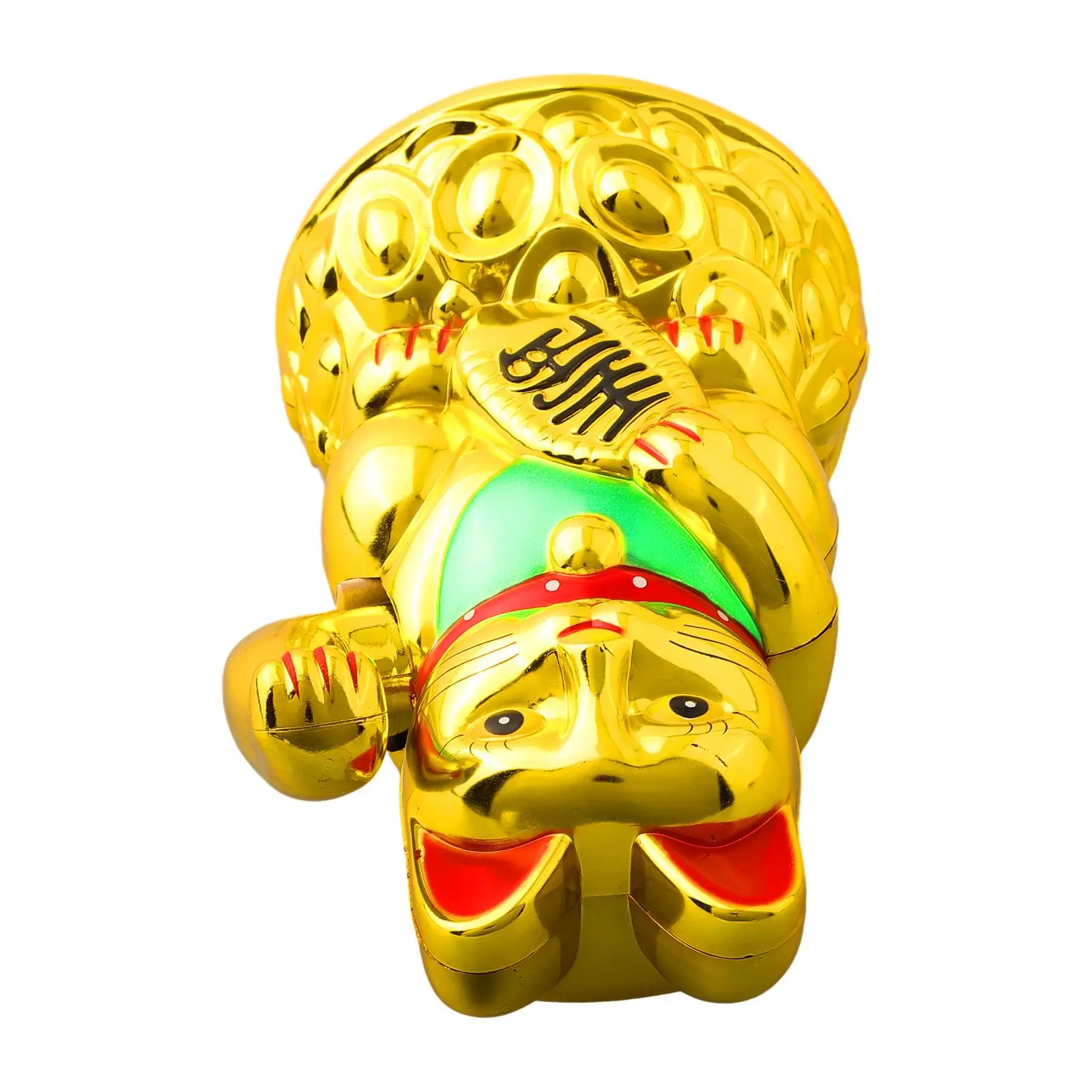 Decoration Lucky Cat Gold Fortune Lucky Waving Cat Beckoning Maneki Neko Birthday Gifts Feng Shui For Home Office