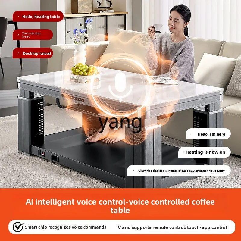 cYJQ Lifting Electric Heating Table Home Roasting Coffee Table Integrated Rectangular Electric Heater