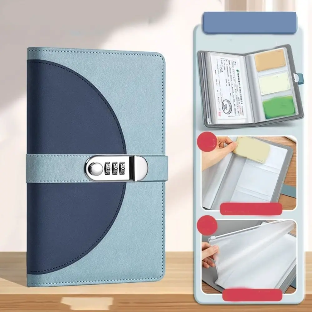 Waterproof Fixed Deposit Book Easy and Fun Save Money Budget Bill Organizer Multi Pockets with Password Lock