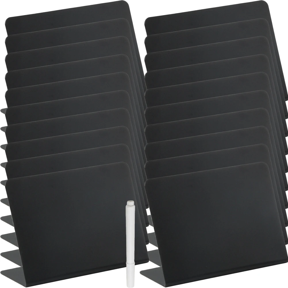 

1 set Mini Blackboard Signs L-Shaped Desk Memo Board Kitchen Notes Chalkboard Table Numbers Party Food Labels Price Tags