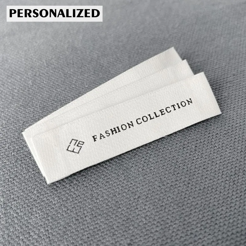 Custom Clothing Woven Label with Brand Name, Neck Label, Main Tag, High Density Garment Accessories, 23092801