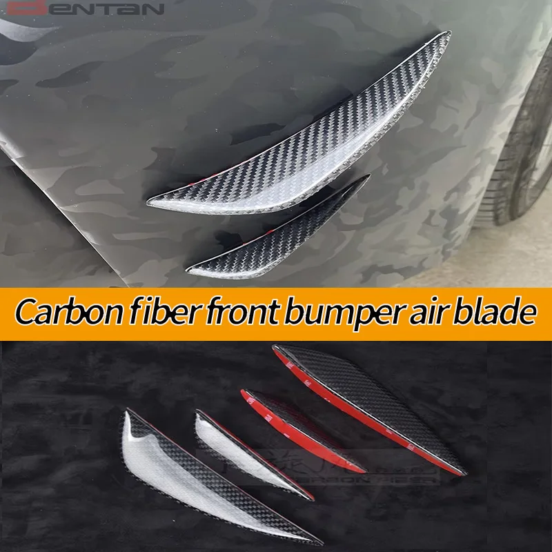 

Carbon fiber front splitter decorative stickers suitable for car front bumper air knives for sports car decoration.