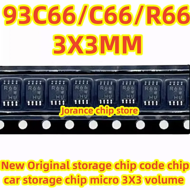 93C66 C66 R66 MSOP8 New Original storage chip code chip  car storage chip micro 3X3 volume