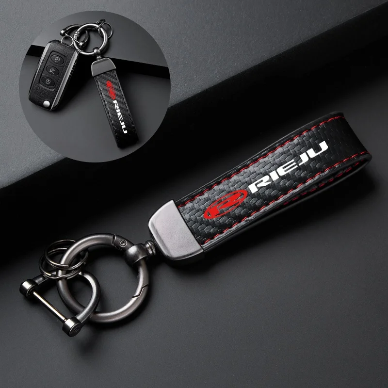 Key Ring Keys Strap Accessories Keychain Keyring Men Women Car Personality Motorcycle High-Grade Leather KeychainFor RIEJU Rieju