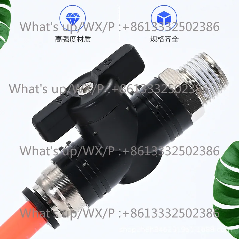 Trach-ea man-ual s-witch v-alve h-and BC8-02 a-ir f-low con-trol valv-e B-L pneumatic th-readed join-t 6-01 b-all v-alve 2pcs