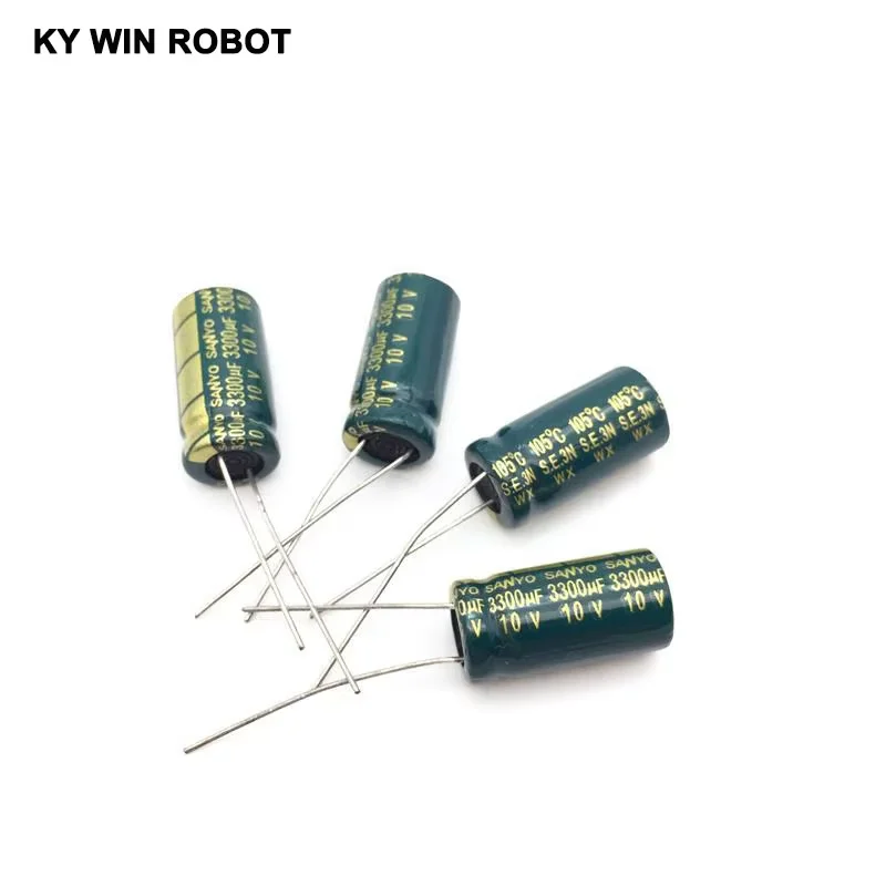 10pcs 10v 3300UF electrolytic capacitors 3300UF 10V 10x20mm 105C Radial High-frequency low resistance Electrolytic Capacitor