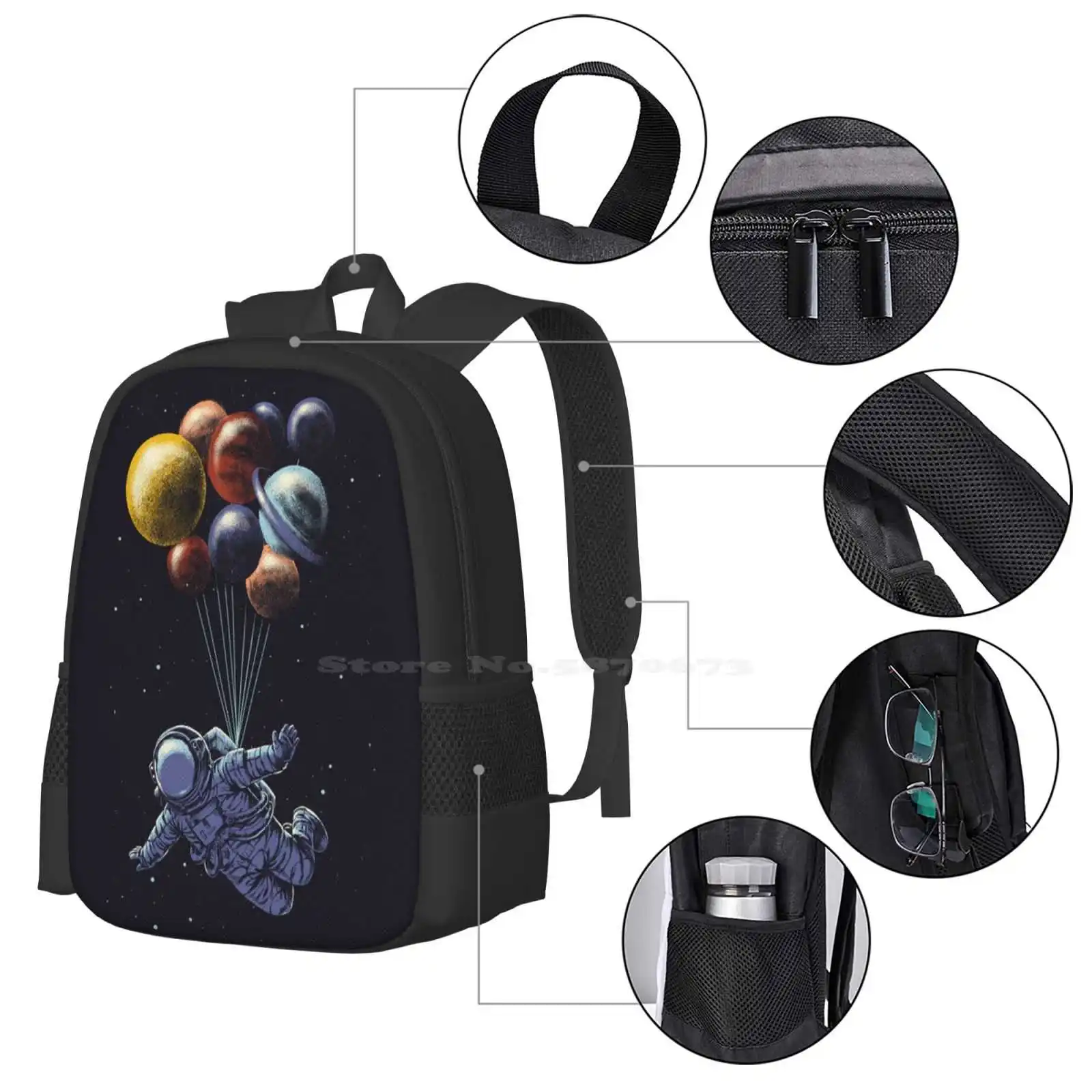 Mochila De Viaje espacial para la escuela para adolescentes, bolsas de viaje para niñas, astronomía, espacio exterior, Sistema Solar, Galaxia, cielo, Luna colorida, Sci