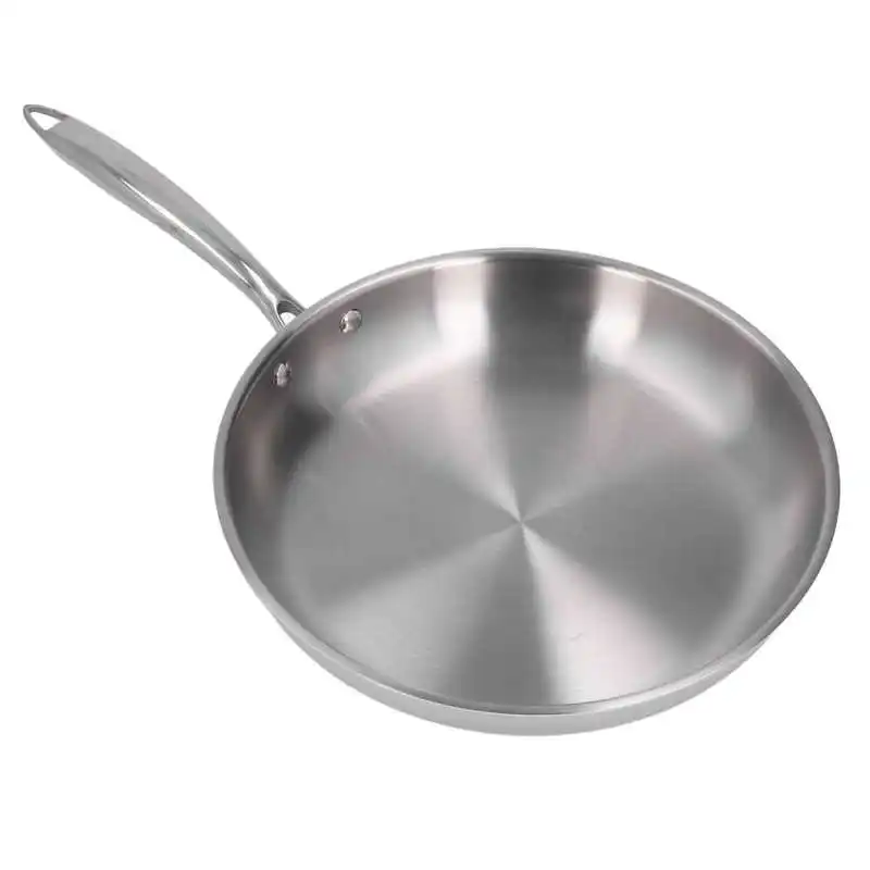 Stainless Steel Frying Pan Thickened 304 Stainless Steel Uncoated 3 Layers Stainless Steel Skillet for Omelette Cooking hot