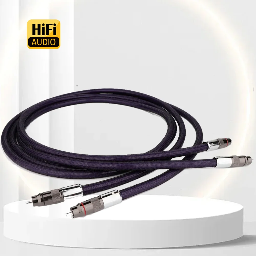 Kabel HiFi RCA Kabel Interkoneksi RCA Berlapis Perak Kabel Phono rca