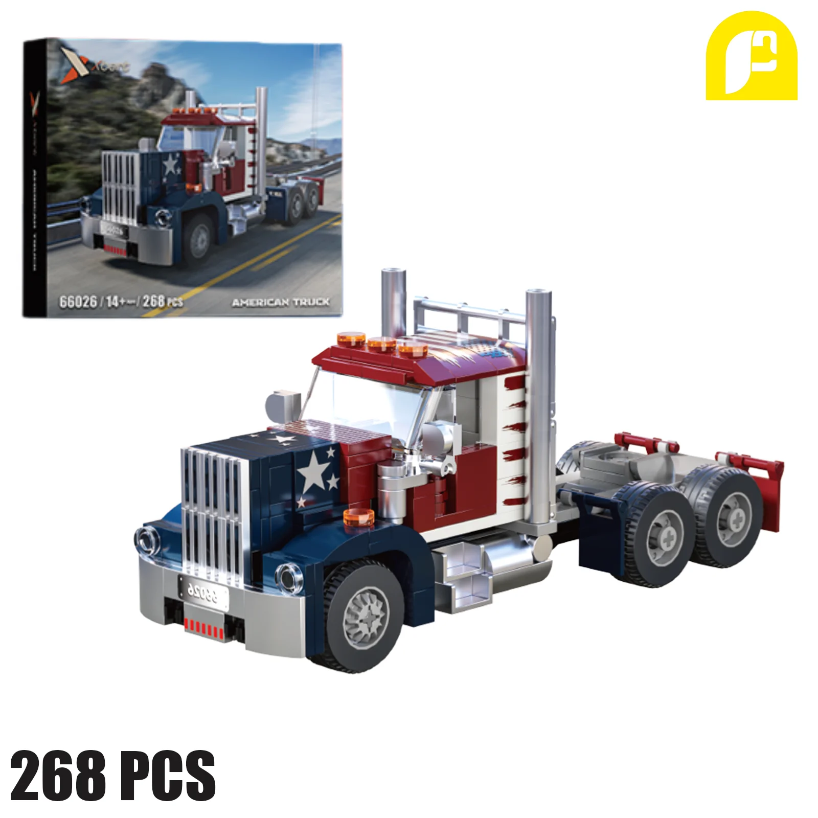 

MOC 268 шт., набор строительных блоков для грузовиков, строительные блоки, игрушка, Рождественский подарок для мальчиков и взрослых