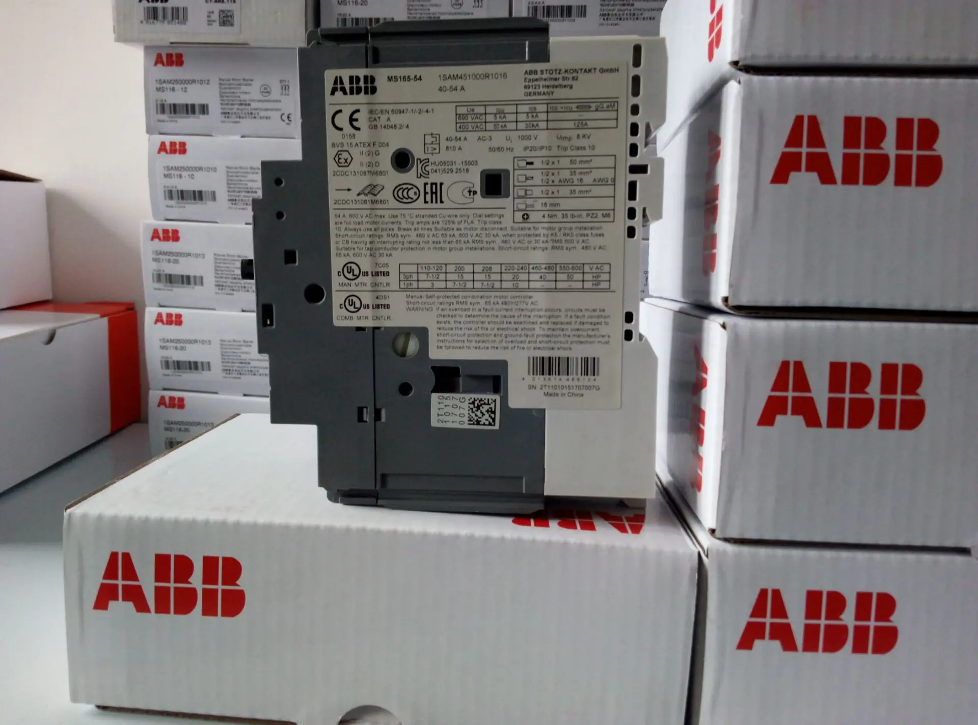 New Genuine ABB MS165 Series Motor Protection Circuit Breaker MS165-54