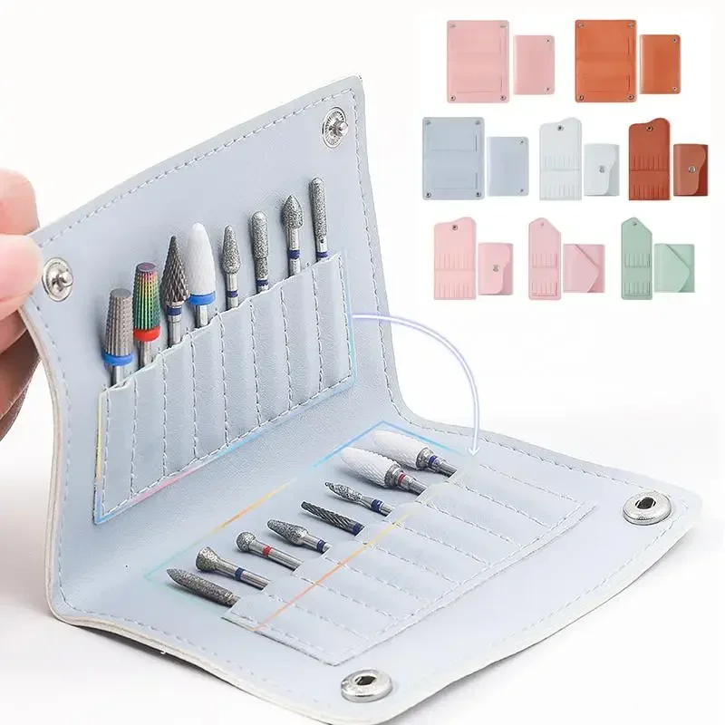

10/16 Slot Nail Drill Bit Organizer Bag MillingTool Display Grinding Bits Container Empty Nail Drill Bit Storage Package Holder