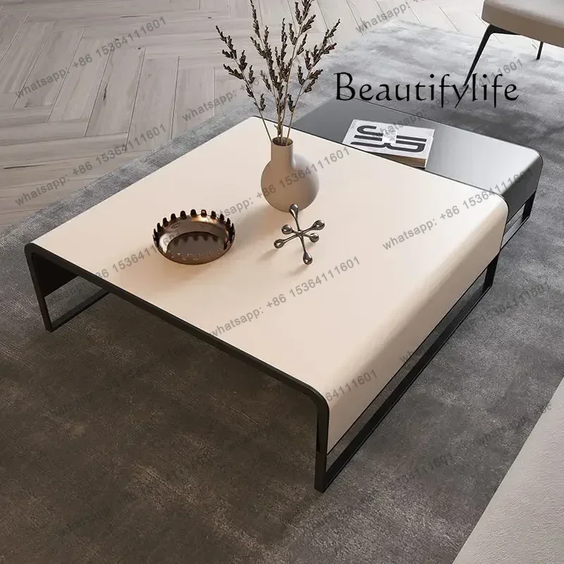 

Luxury Modern 2pcs Coffe Tables Simple Scalable Center Tea Tables Square Sofa Side Table for Living Room Creative Home Furniture