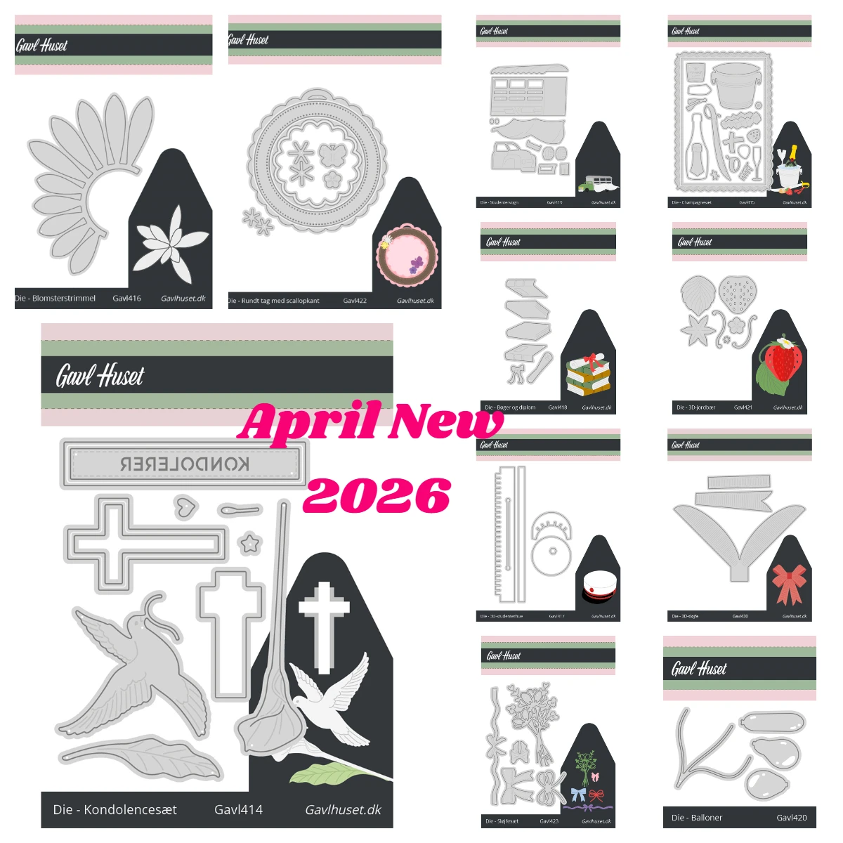 

April New 2026 3D-Studenterhue Champagnesæt Metal Cutting Dies Scrapbooking Decoration Stencil Embossing Template DIY Handmade