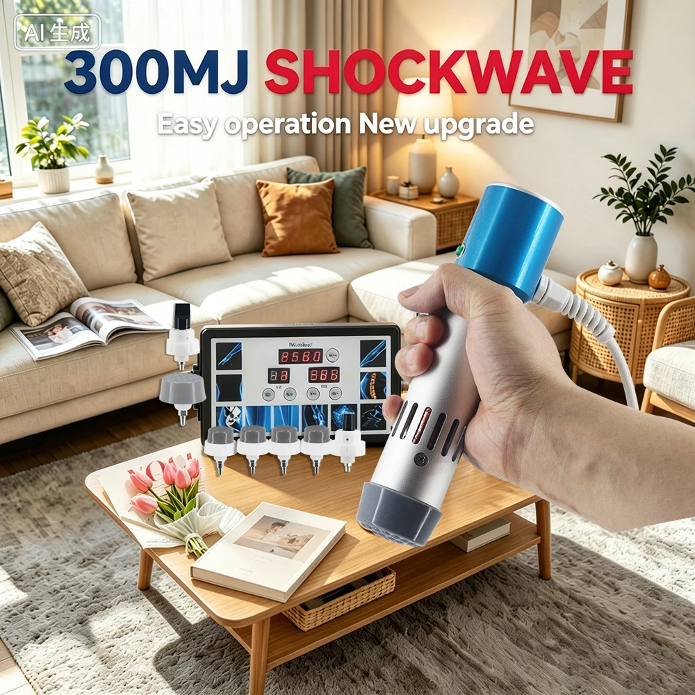 Shockwave Therapy Machine Physiotherapy Body Relax ED Treatment 300MJ Portable Shock Wave Equipment Plantar Fasciitis