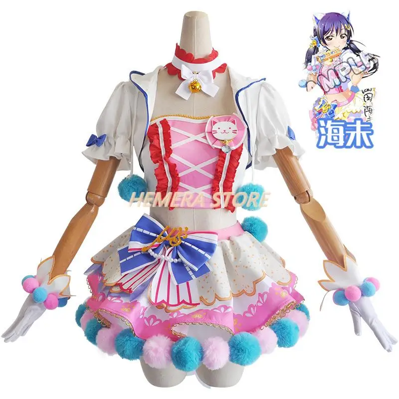 Amor Vivo-Cauda Dupla Arcade Jogo Cosplay Fantasia, Anime Cat, 9 Personagens, Tojo Nozomi, Nico Honoka Umi, Rin Stock, Maki Eli, Conjunto Completo