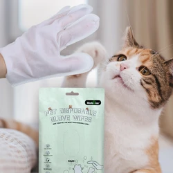 Pet Grooming Glove Pet Bathing Wipes Dog Body Wipes No Rinse Washing Gloves for Cat Cleaning Fur Ear Eye & Paws Deodorizing