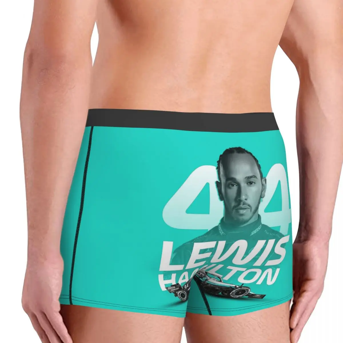 F1 Cool Race Car Competition Lewis Hamilton 44 Floor Racer Underpants Homme Panties Male Underwear Sexy Shorts Boxer Briefs