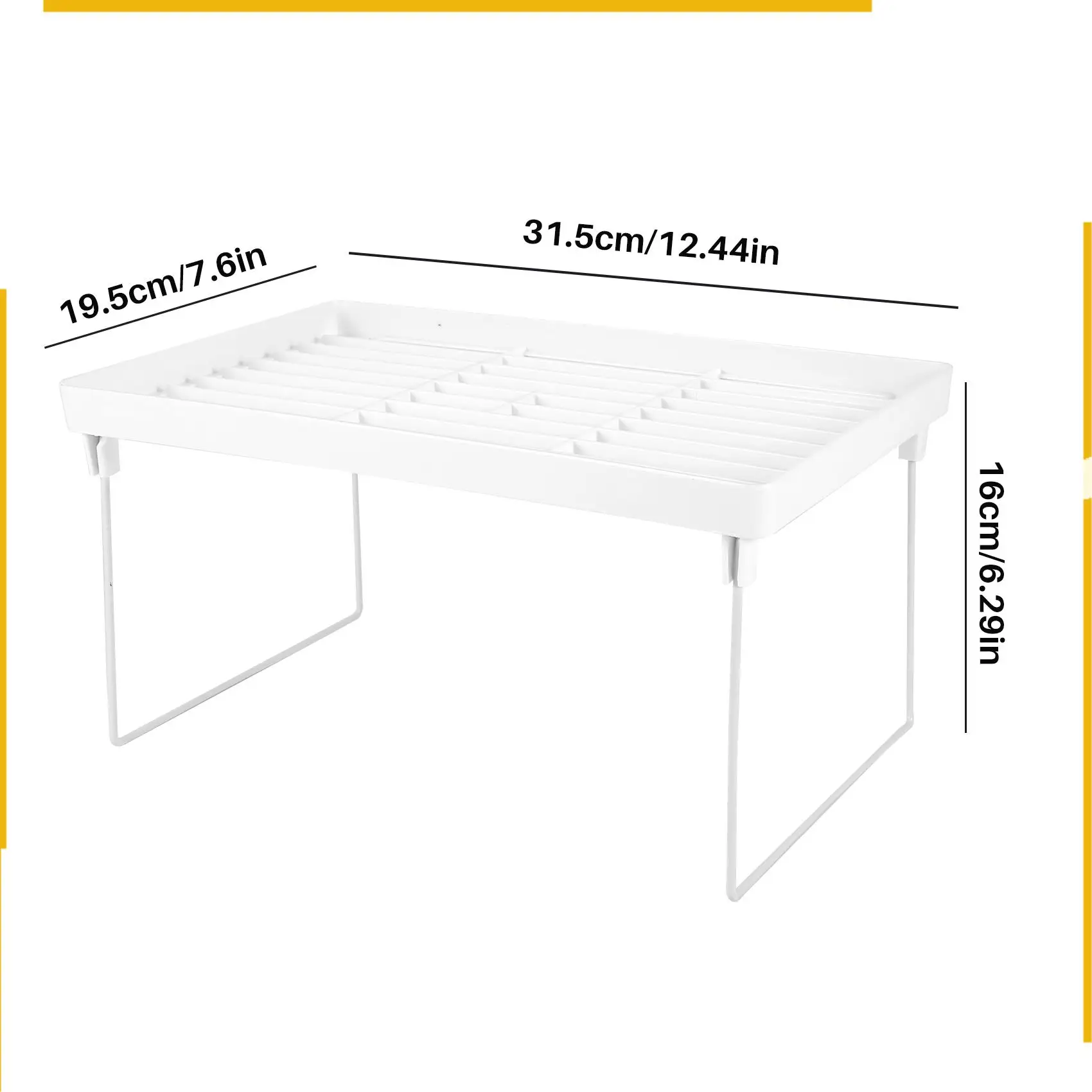 A76K Stacking Cabinet Shelf Rack Steel Metal Leg - Cupboard, Plate, Dish, Counter & Pantry Organizer Organization - Kitchen