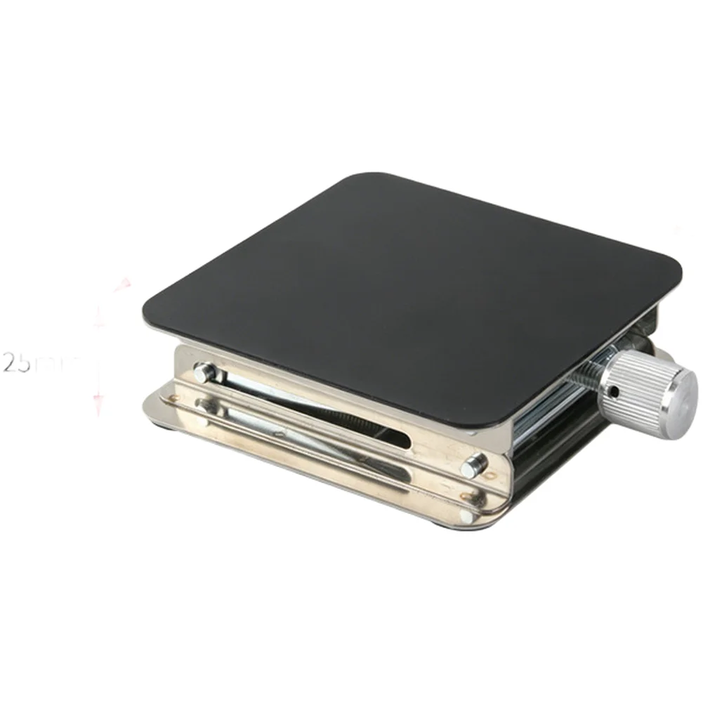 Adjustable Stainless Steel Lab Lift Platform with Scissor Jack and Non Slip Base for Reliable Positioning on Hard Floor Surfaces