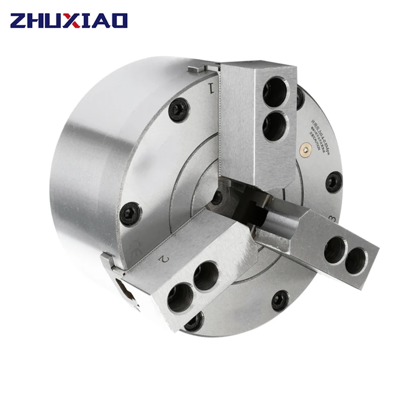 10 Inch Solid Pneumatic 3 Jaw Chuck XS250-3 for Air CNC Lathe Machine Tool Rotating Power Chuck Fixture Complete Set