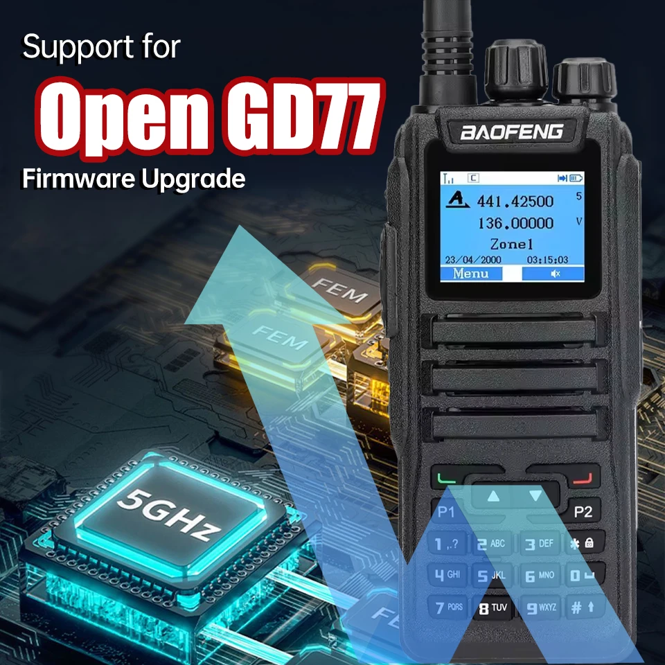 Baofeng Digital Walkie Talkie DR-1701 Dual Mode Analog Two Way Radio Upgrade Open GD77 Dual Time Slot Tier 1+2 Ham Radio DR 1801 view 3