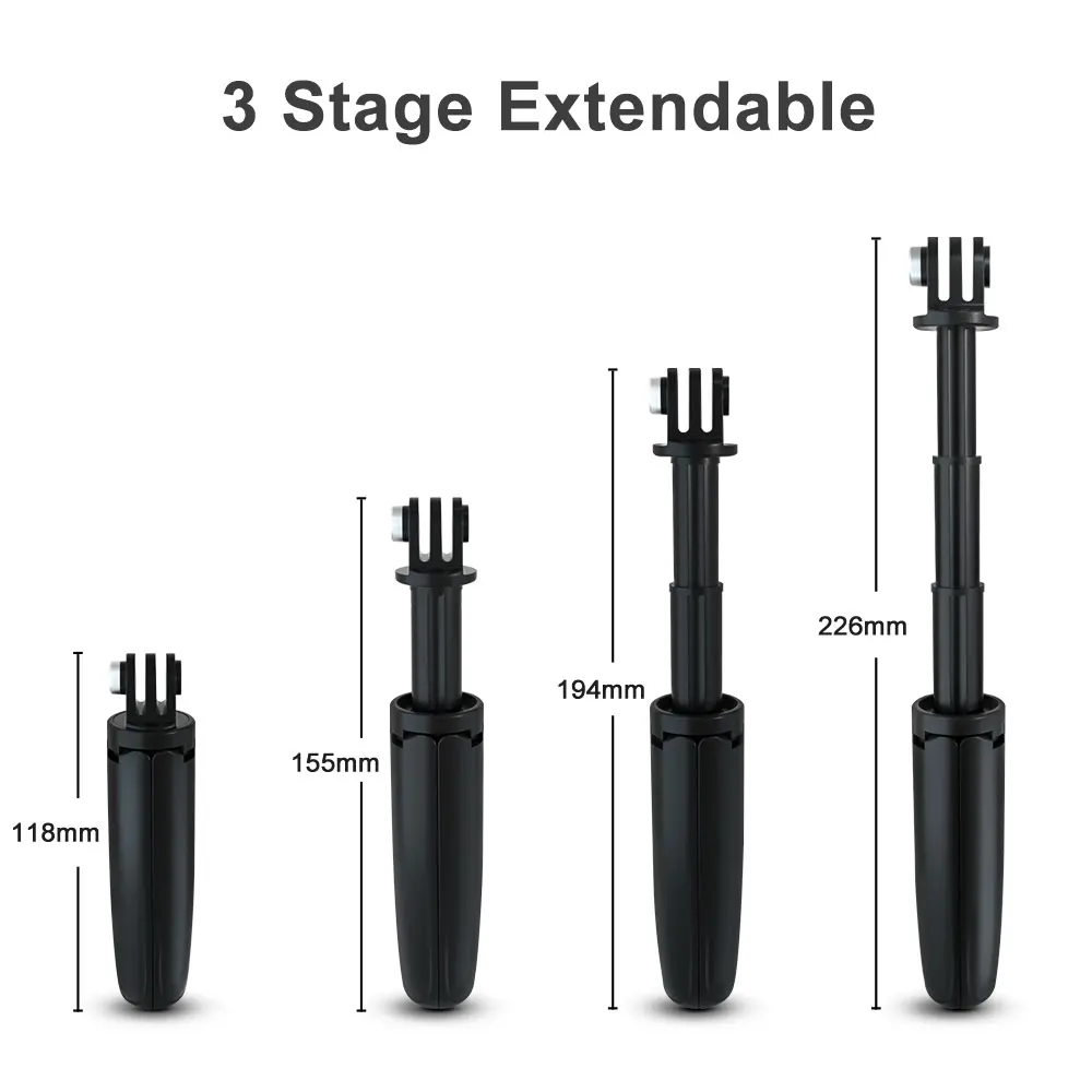 for Gopro Vlog Tripod Foldable Tripod Mini Portable Monopod for Go Pro Hero 11 10 Black Session Osmo Action Camera Accessory