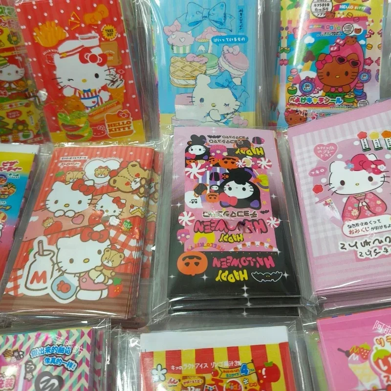 Kawaii Sanrio Hello Kitty Sealing Stickers Cute Cartoon Toy Sticker Hand Account Card Unboxing DIY Materials  Fans Anime Sticker