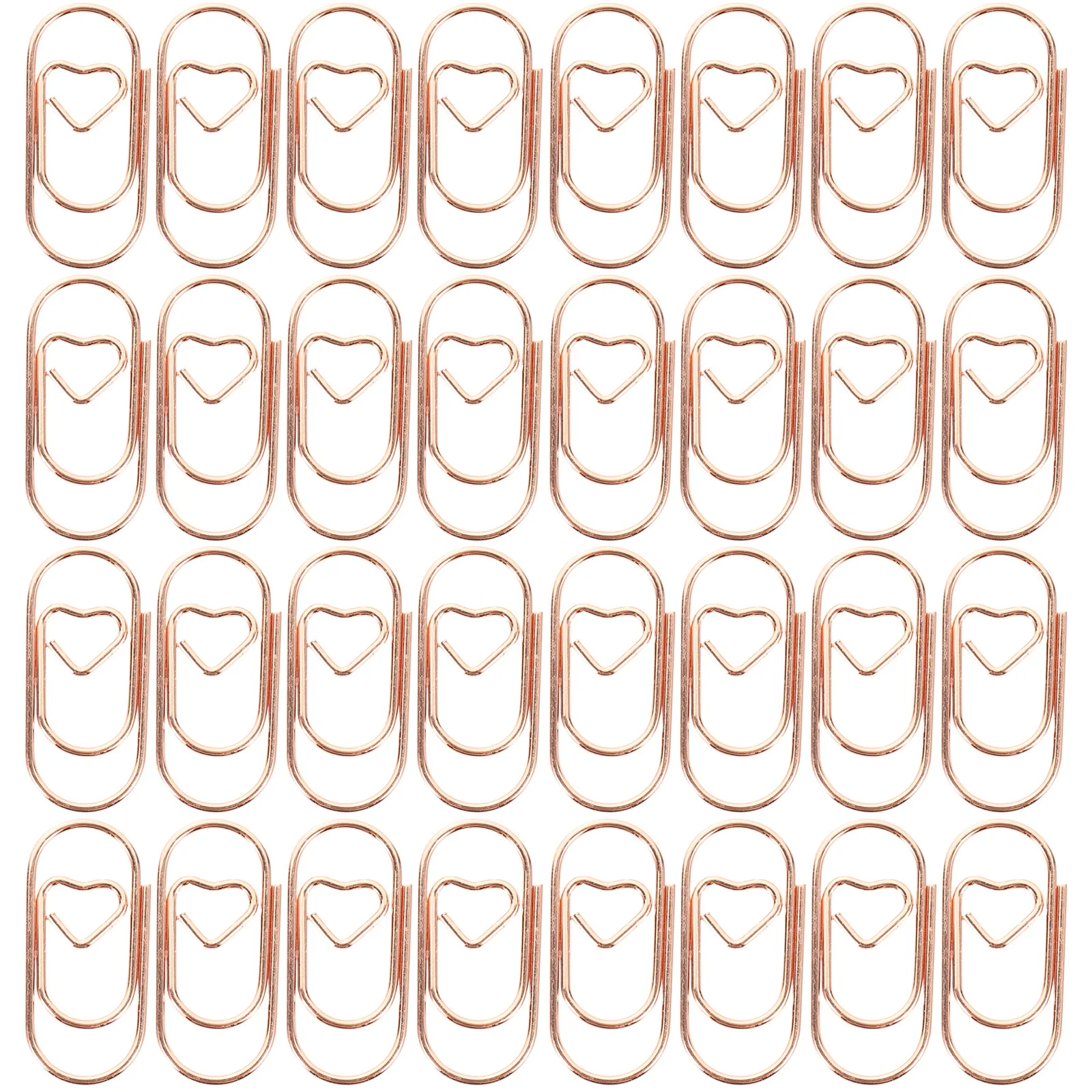 

100pcs Heart Paper Clips 20mm Gold Metal Bookmarks Office Supplies Cute Knitting Clips for Albums Cards