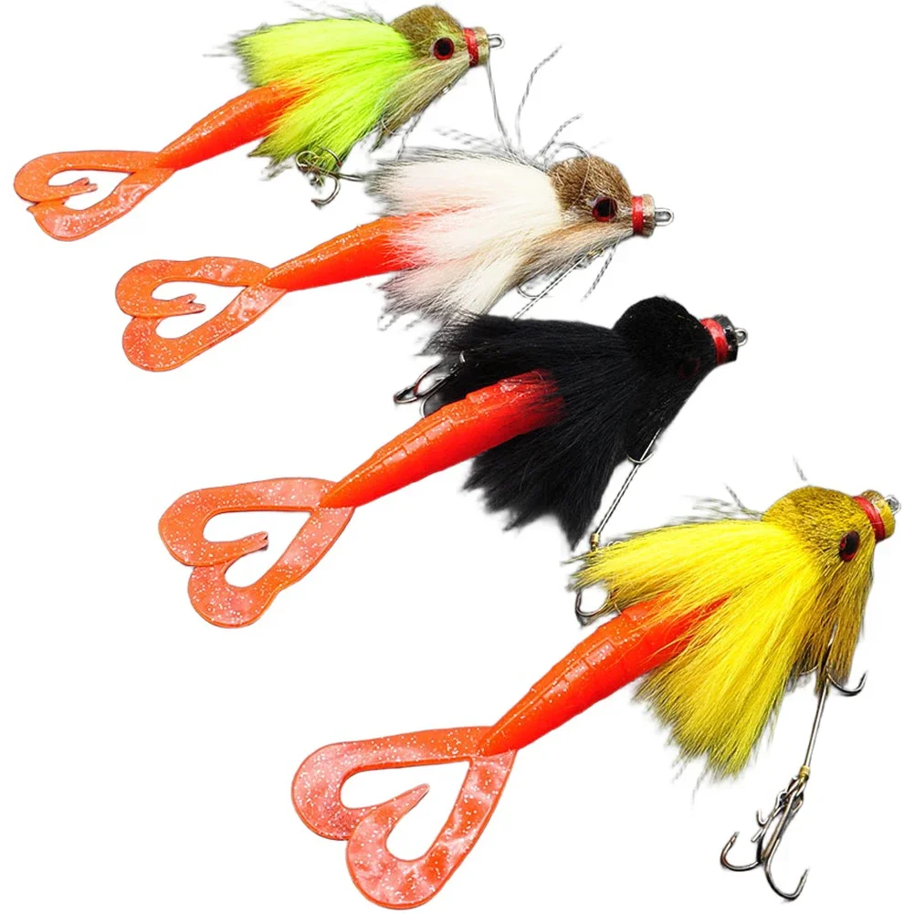 

22cm Multi Jointed Swimbait 35g, Mouse Style Artificial Bait, Strong Tail Thump, Steel Double Hooks, For Bass Pike Snakehead