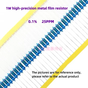 10pcs  Metal film precision resistor 1W 0.1% 1K-1M 5R 10R 120R 250R 470R 500R 820R 1K 10K 50K 100K 330K 500K 680K  820K 1M ohm