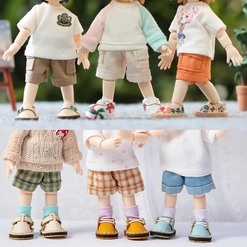 Ob11 Dolls Short Overalls Doll Clothes Pant With Pocket For Ob11,Obitsu11,Molly,1/12 Bjd Doll Jeans Accessories Clothing