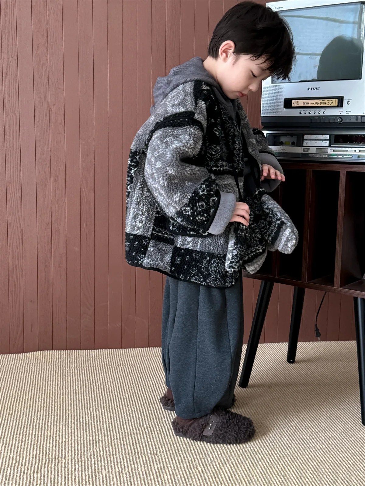 Children's Coat 2025 Autumn and Winter New Fur Integrated Thickened Windproof Versatile Top