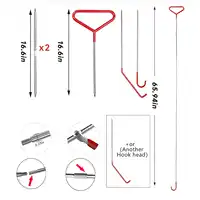 23PCS Professional Car Tool Kit With 66 Inch Pull Hook & J-Hook For Emergency Unlocking Of Car Windows And Doors, Essential Automotive Tools 2